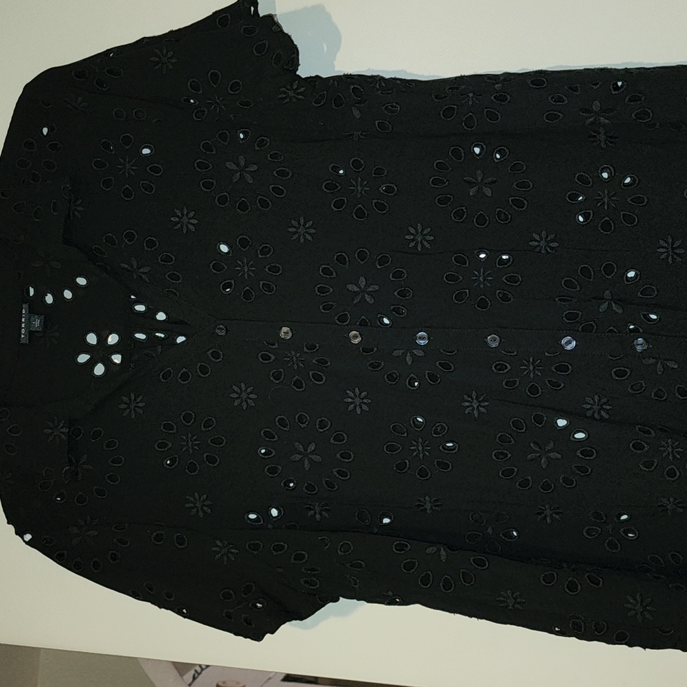 Torrid blouse with see through design